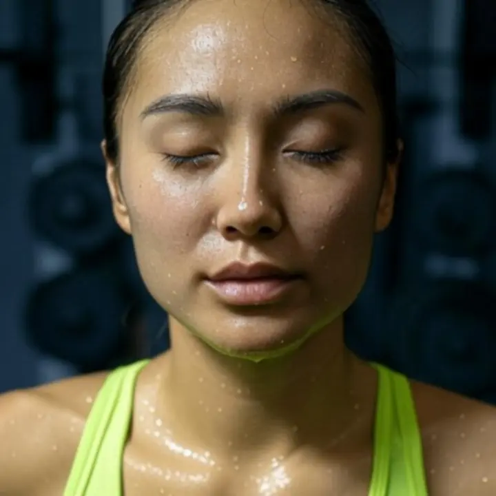 Portret sportowca - intensywny trening